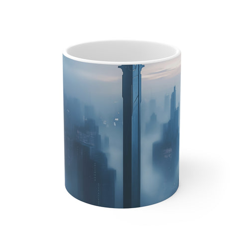 Unique Skyscraper Sword Coffee Mug