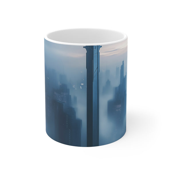 Unique Skyscraper Sword Coffee Mug