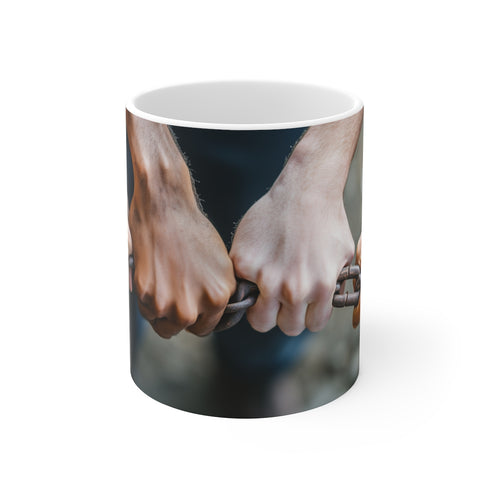 "Unity Mug: Breaking Chains Together"