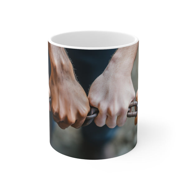 "Unity Mug: Breaking Chains Together"