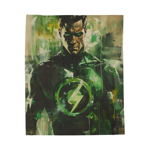 "Unleash Your Inner Hero: Green Lantern Plush Blanket"