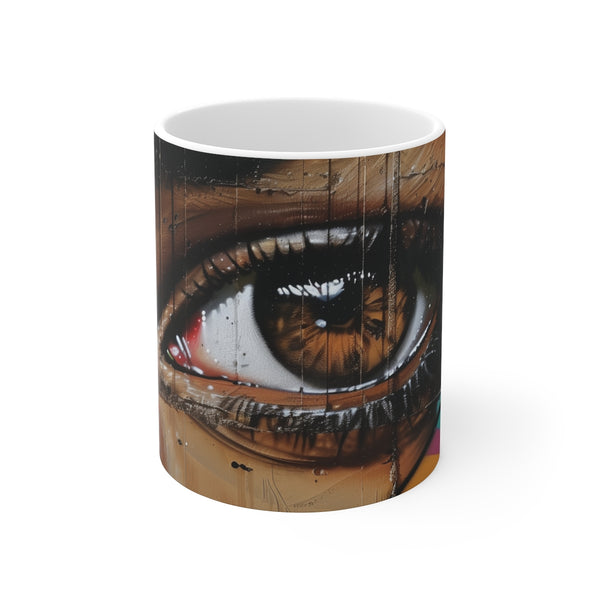 "Urban Elegance: Graffiti Coffee Mug"
