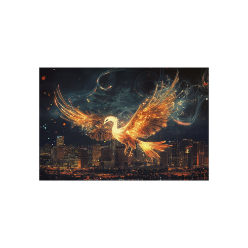 "Urban Skyline with 23 Digital Phoenix"
