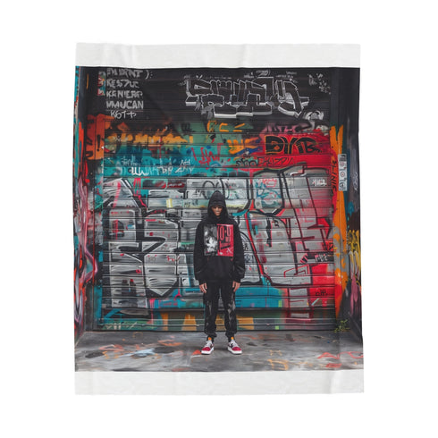 "Urban Typo Streetwear Plush Blanket"