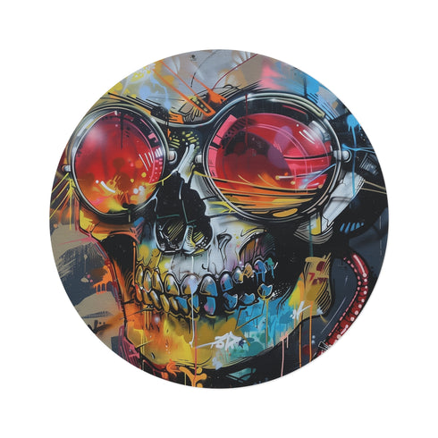"Urban Vibe Graffiti Round Rug"