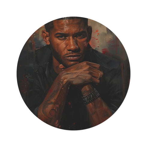 "Usher's Masterpiece Round Rug"