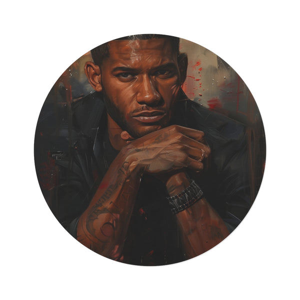 "Usher's Masterpiece Round Rug"