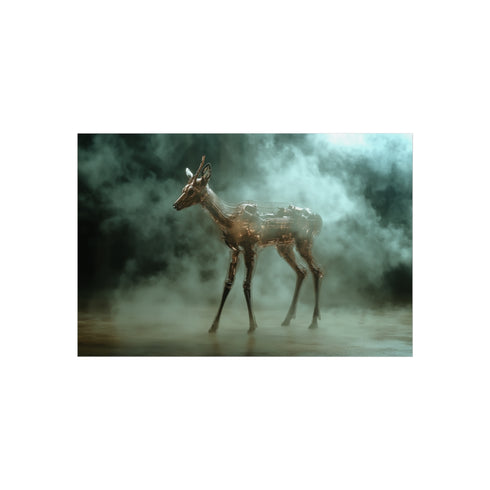 "Vapor Walking Cybernetic Deer Poster"