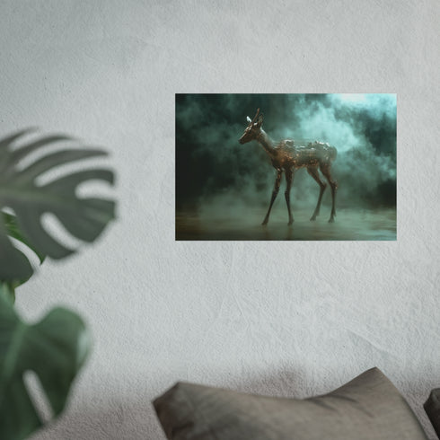 Vapor Walking Cybernetic Deer Poster