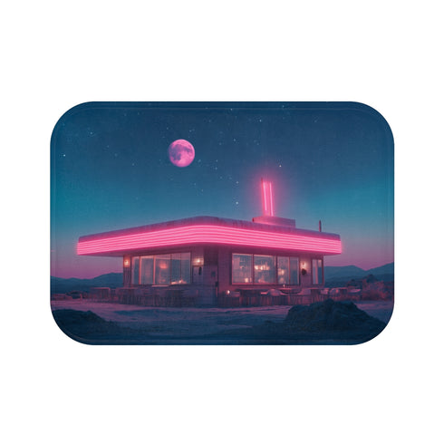Vaporwave Universe Diner Bath Mat