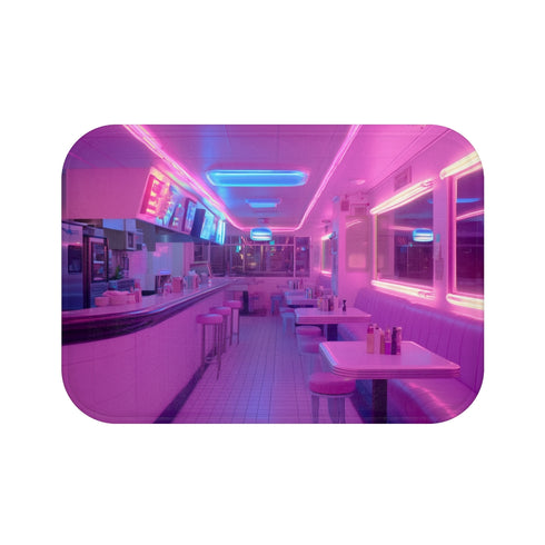 Vaporwave Universe Edge Bath Mat