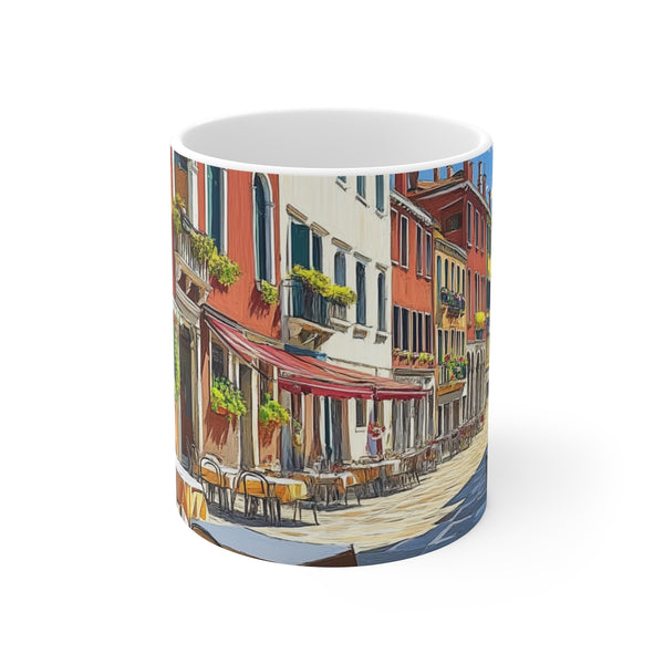 "Venice Piazza Painted Coffee Mug"