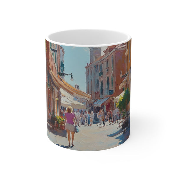 "Venice Sunny Main Square Mug"