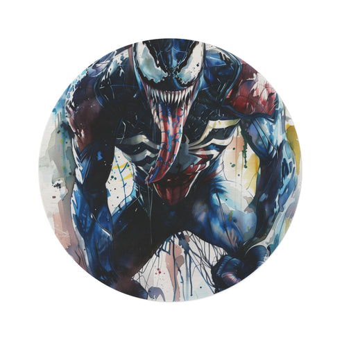"Venomous Round Rug: Deadly Decor"