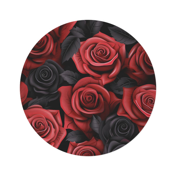 "Vibrant 3D Red Pink Rug"