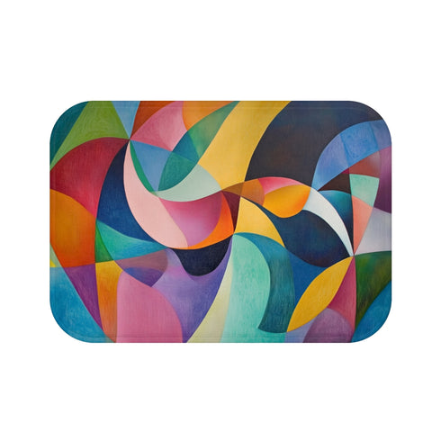 "Vibrant Abstract Emotion Bath Mat"