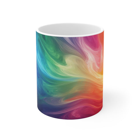 "Vibrant Abstract Emotion Mug"