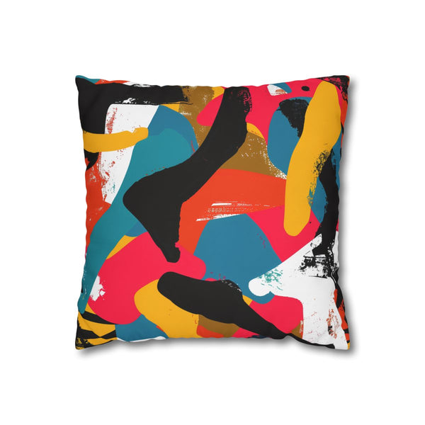 "Vibrant Abstract Pillow Case: Bold & Bright"