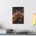 Vibrant Asian night market lights canvas print for home decor.