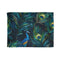 "Vibrant Blue Peacock Feathers Bed Cover"
