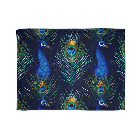 "Vibrant Blue Peacock Feathers Cover"
