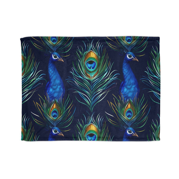"Vibrant Blue Peacock Feathers Cover"