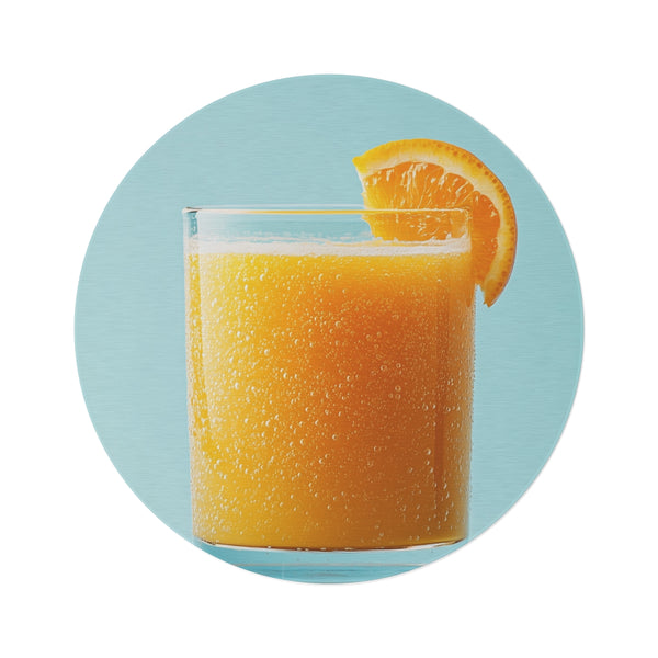 "Vibrant Citrus Burst Round Rug"