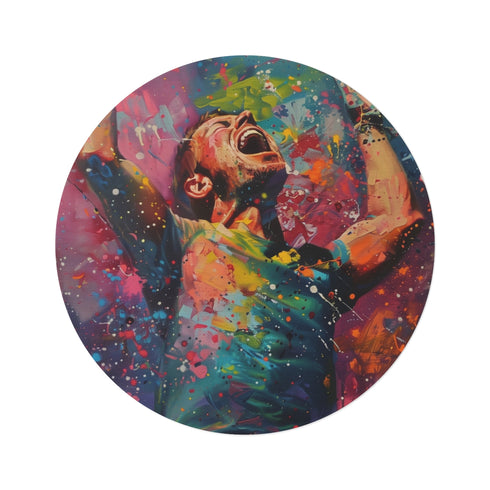 "Vibrant Coldplay Round Rug"