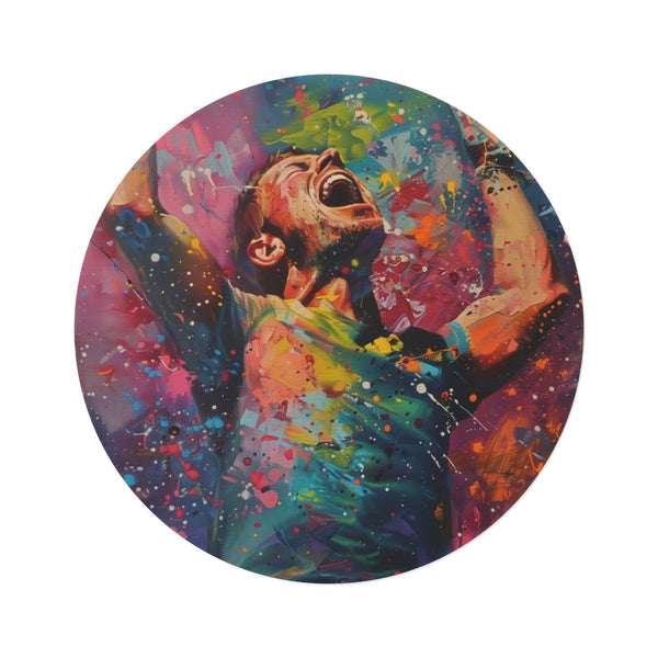 "Vibrant Coldplay Round Rug"