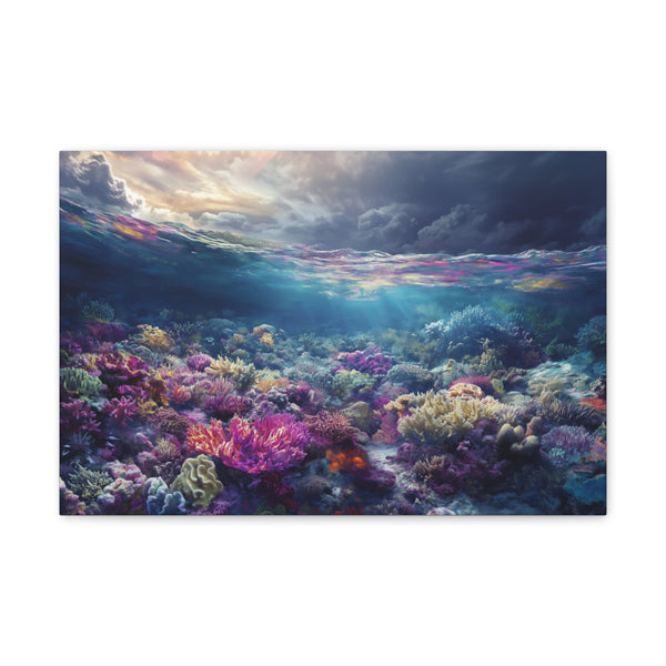 "Vibrant Coral Reef: Alive & Bleached"