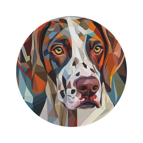 "Vibrant Cubist German Pointer Rug"