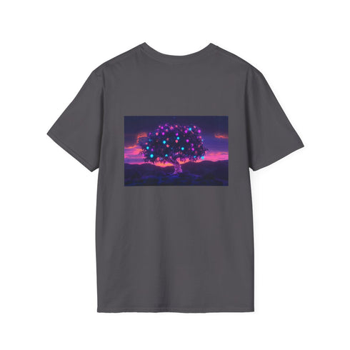 Vibrant Cyber Tree Neon T-Shirt