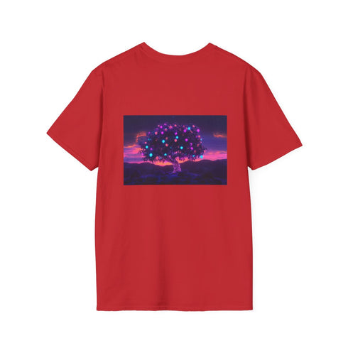 Vibrant Cyber Tree Neon T-Shirt