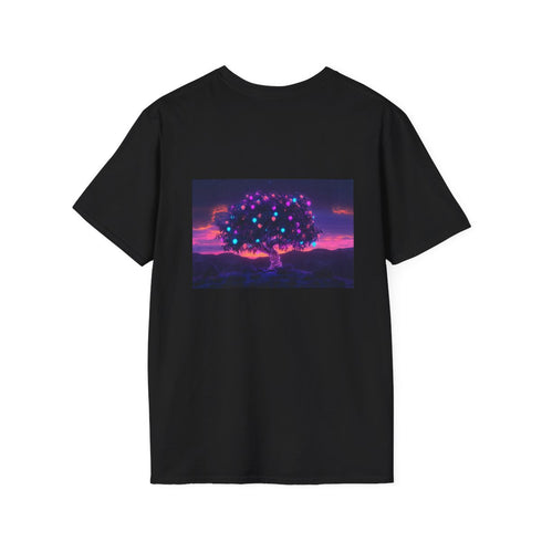 Vibrant Cyber Tree Neon T-Shirt