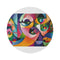 "Vibrant Emotion Burst Round Rug"
