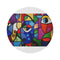 "Vibrant Emotion Round Rug: Infuse Your Space with Positivity!"