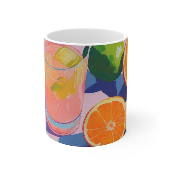 "Vibrant Glass Painting Coffee Mug"