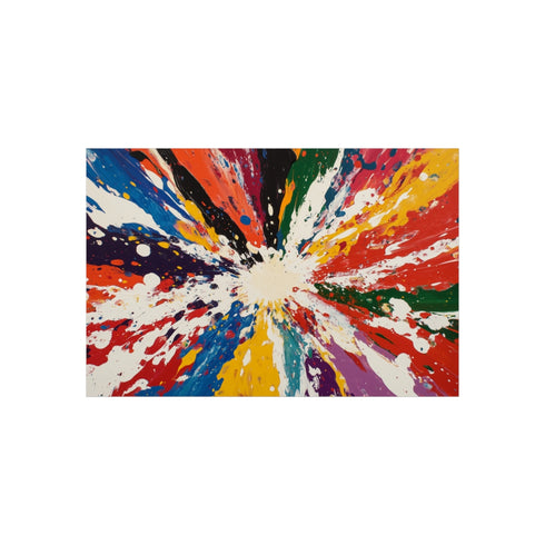 Vibrant Kaleidoscope Explosion Paint Art