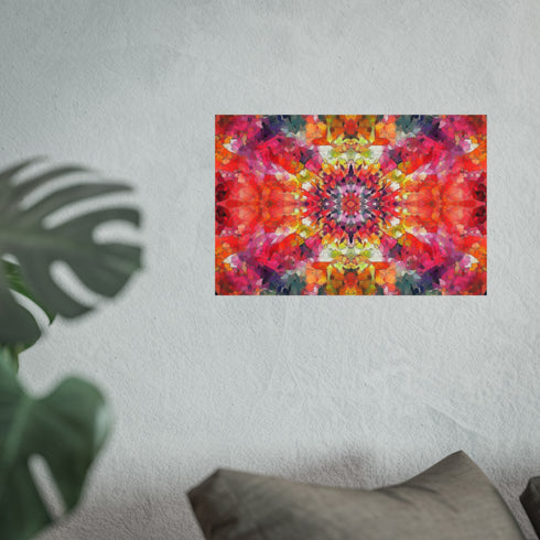Vibrant Kaleidoscope Paint Explosion Poster