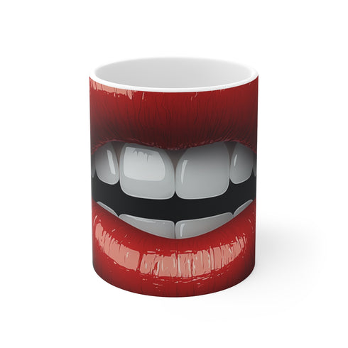 "Vibrant Lip Art Coffee Mug"