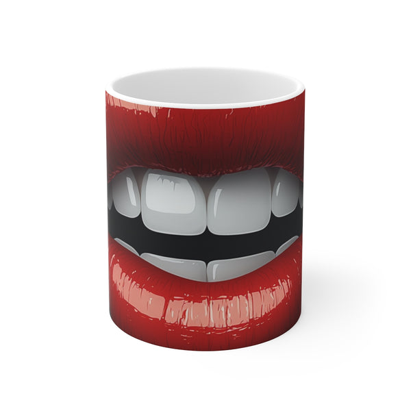 "Vibrant Lip Art Coffee Mug"