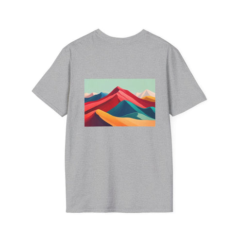 Vibrant Minimalistic Mountain Landscape T-shirt
