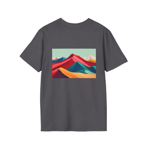 Vibrant Minimalistic Mountain Landscape T-shirt