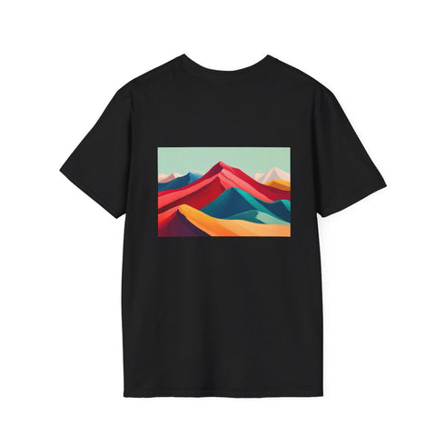 Vibrant Minimalistic Mountain Landscape T-shirt