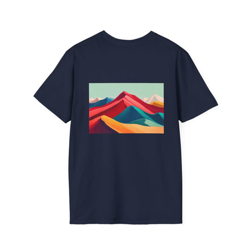 Vibrant Minimalistic Mountain Landscape T-shirt