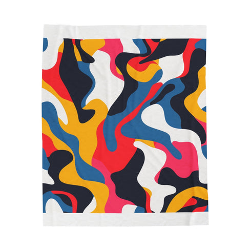"Vibrant Modern Abstract Plush Blanket"