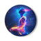 "Vibrant Mukajett Coaster" - Elevate your drink with this mesmerizing coaster featuring a person vibrating with energy. Perfect for adding a touch of whimsy to your dining experience.