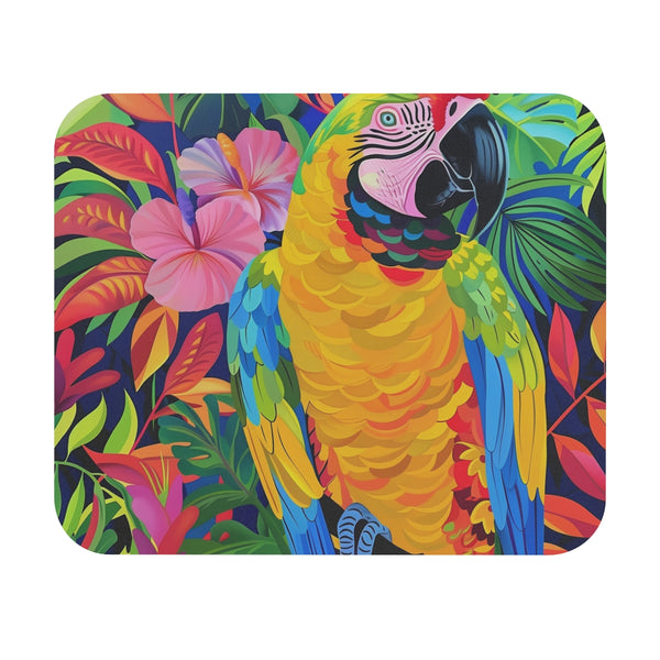 Vibrant Parrot Paradise Mouse Pad