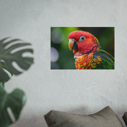Vibrant Parrot with Fractal Feathers