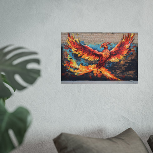 Vibrant Phoenix Graffiti Wall Art